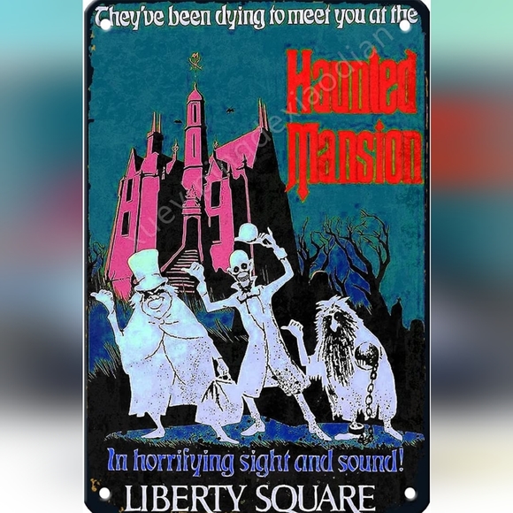 Various Disney Haunted Mansion metal 8x12 signs.  Please ask before choosing 1 - Picture 2 of 7